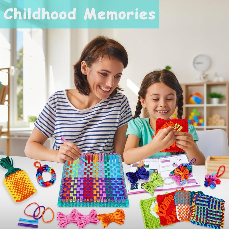 Disracker Weaving Loom Kit for Potholder Making - DIY Arts and Crafts for Kids and Adults, Includes 288 Loops & Step-by-Step Instructions, Ideal Gifts for Girls Ages 5 6 7 8-12 13 - Image 3